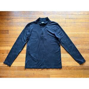 GYMSHARK Performance 1/4 Zip Black Mens sz Large
